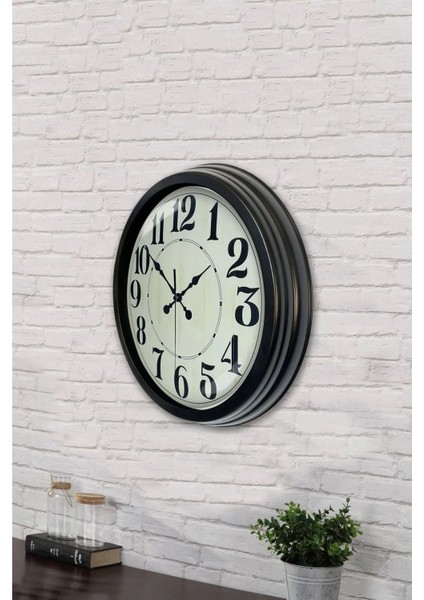 40 cm Metal Sarı Kadran Modern Dekoratif Lüks Duvar Saati