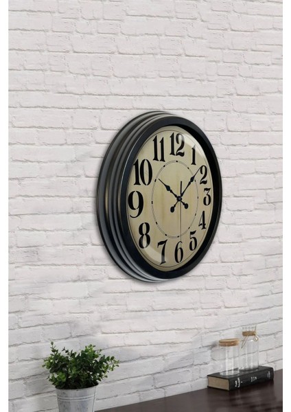 40 cm Metal Sarı Kadran Modern Dekoratif Lüks Duvar Saati