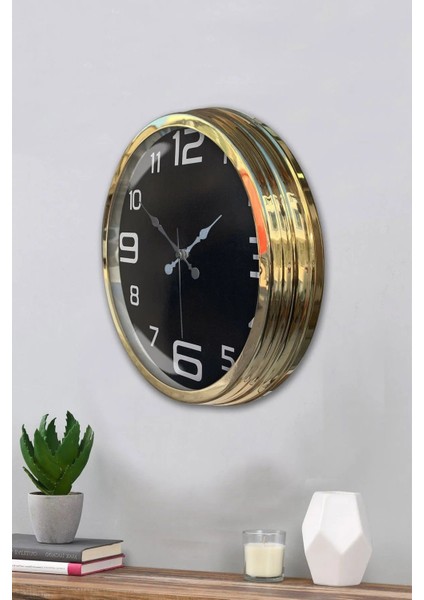 40 cm Siyah Kadran Modern Lüks Metal Duvar Saati modelleri