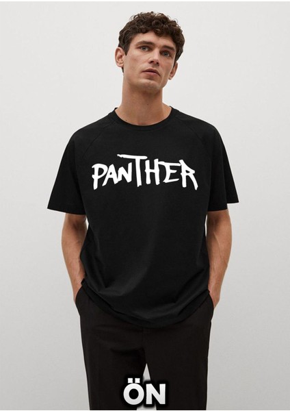 Panter Baskılı Ithal T-Shirt %96 Pamuk Owersize