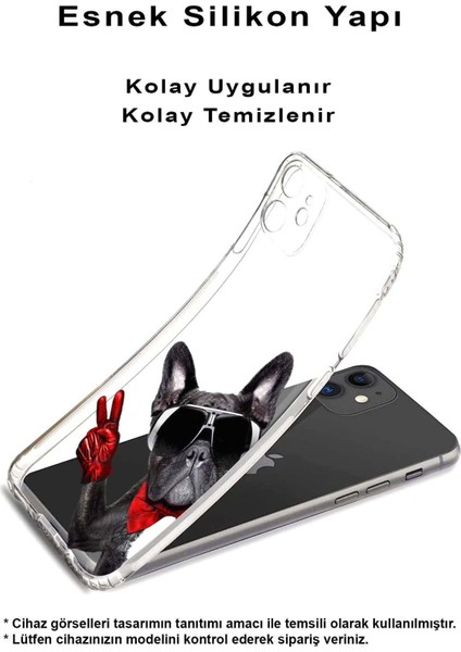 Printify Apple iPhone 5 ile Uyumlu Köpek 2 Kamera Korumalı Şeffaf Kılıf