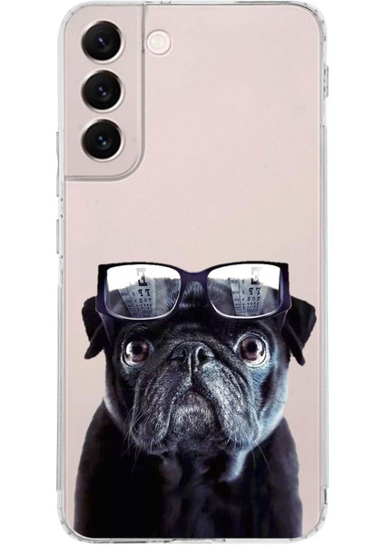 Samsung Galaxy S22 Plus ile Uyumlu Köpek 3 Kamera Korumalı Şeffaf Kılıf