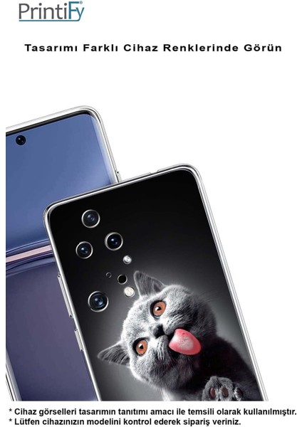 Samsung Galaxy S21 Plus ile Uyumlu Kedi 2 Kamera Korumalı Şeffaf Kılıf