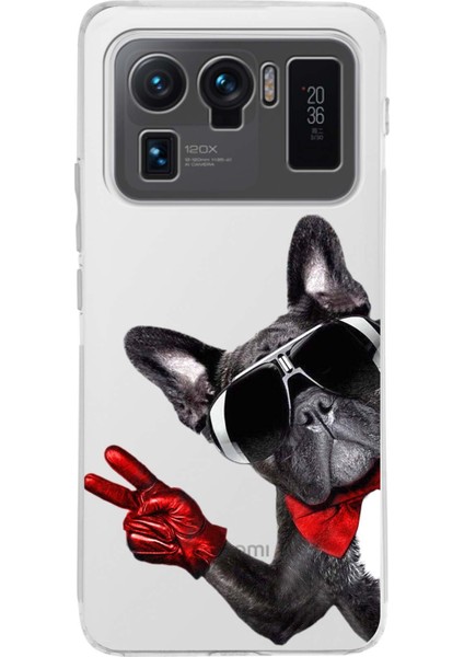 Xiaomi Mi 11 Ultra ile Uyumlu Köpek 2 Kamera Korumalı Şeffaf Kılıf