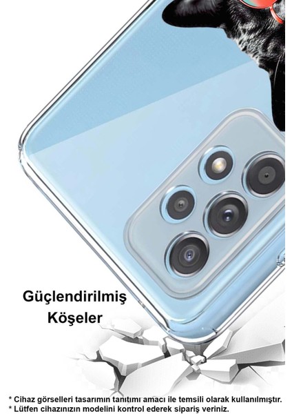 Printify Samsung Galaxy S24 Ultra ile Uyumlu Kedi 3 Kamera Korumalı Şeffaf Kılıf