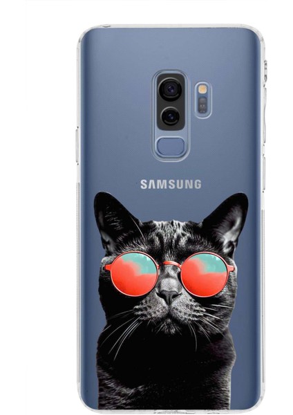 Samsung Galaxy S9 Plus ile Uyumlu Kedi 3 Kamera Korumalı Şeffaf Kılıf
