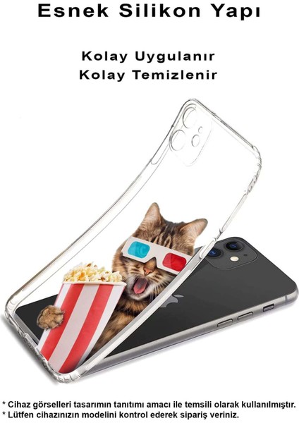Xiaomi Redmi Note 12 4g ile Uyumlu Kedi 1 Kamera Korumalı Şeffaf Kılıf