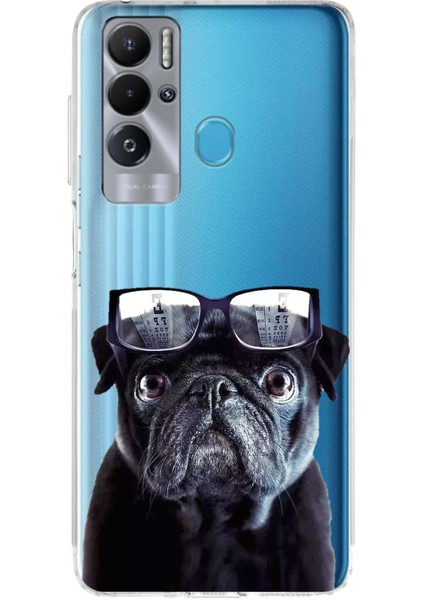 Tecno Pova Neo ile Uyumlu Köpek 3 Kamera Korumalı Şeffaf Kılıf