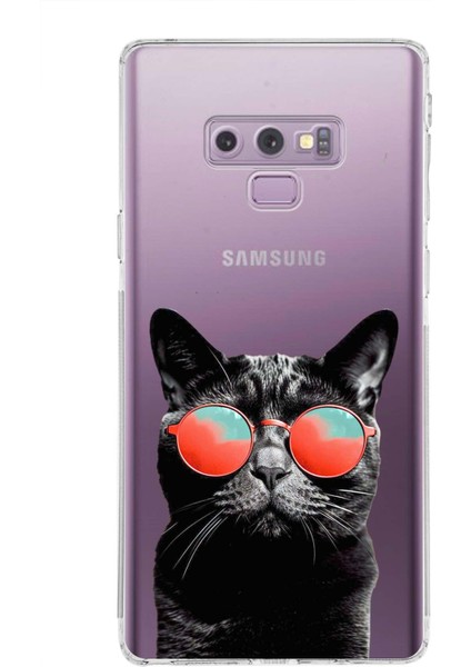 Samsung Galaxy Note 9 ile Uyumlu Kedi 3 Kamera Korumalı Şeffaf Kılıf