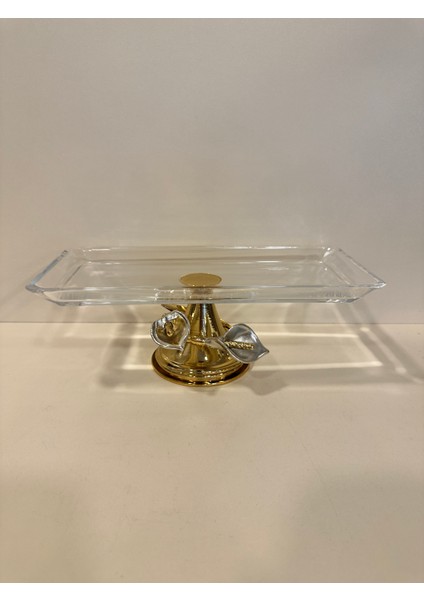 Metal Ayaklı Dikdörtgen Sunum Tabağı