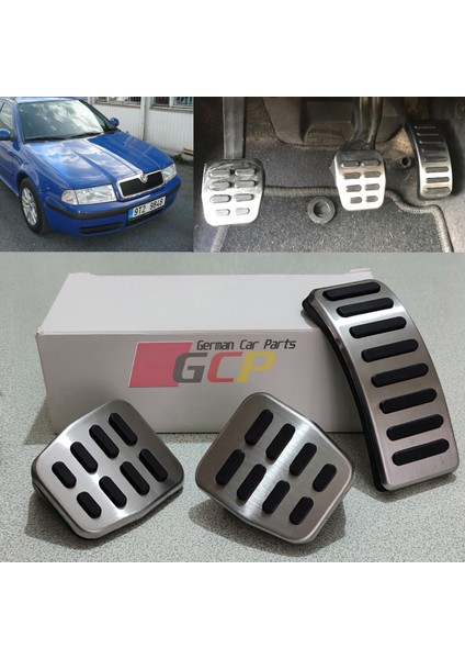 Skoda Octavia A4 Spor Pedal Seti 1997-2004 - Octavia Krom Pedal Seti