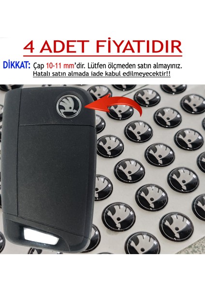 Skoda Kumanda Arma Logo - Skoda Anahtar Logo Arma Sticker