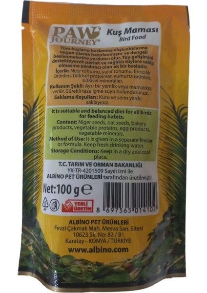 Konuşturucu - Kızıştırıcı - Mama Kuş Yemleri ve Maması 150- 100 gr fiyatları