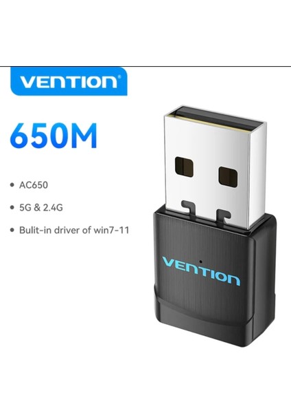 Wifi Adaptörü CE/FC/ROHS Lisanslı Süper Hızlı 5Ghz 650Mbps/433Mbps/2.4Ghz 133Mbps Çift Bant Anti Hacker Özellikli Wifi Adaptör Yeni Nesil