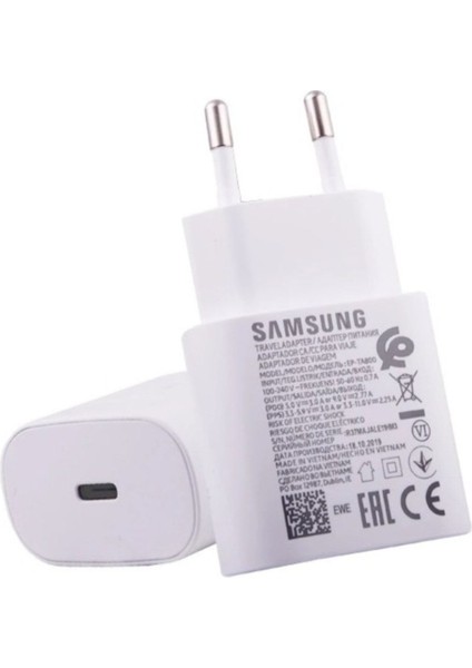 Şarj Edilebilir Pil Galaxy Orjinal Type-C Girişli Fast-Hızlı Şarj Adaptörü 25W-25WALT (Beyaz)