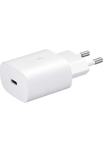 Şarj Edilebilir Pil Galaxy Orjinal Type-C Girişli Fast-Hızlı Şarj Adaptörü 25W-25WALT (Beyaz)