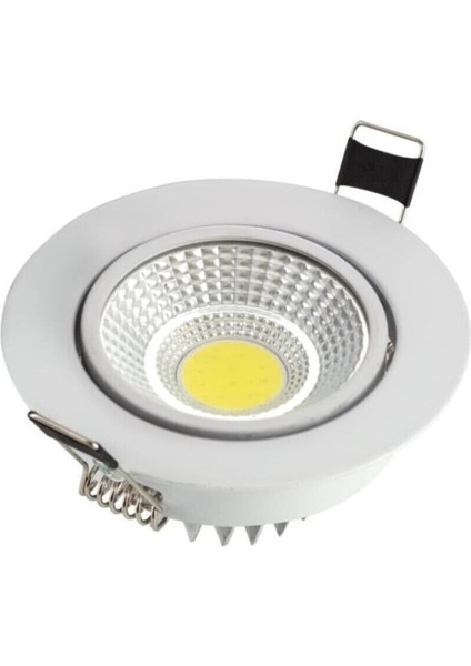 5 W Cob LED Spot Panel Armatür Beyaz Kasa 6400K Beyaz Işık fiyatları