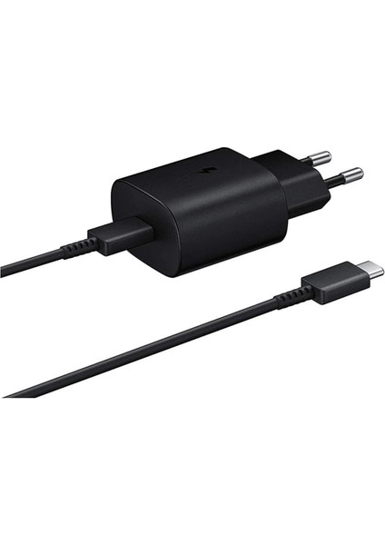 Şarj Edilebilir Pil SM-G996B S21+ 5g EP-TA800N Typec 25W Kablolu Hızlı Şarj Adaptörü Siyah