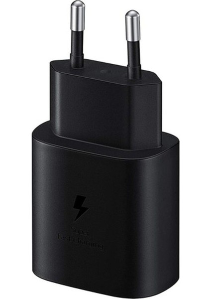 Siyah Galaxy A54 5g Fast Charging 25W Type-C Çıkışlı Kablolu Şarj Aleti Siyah(Samsung Türkiye Gara