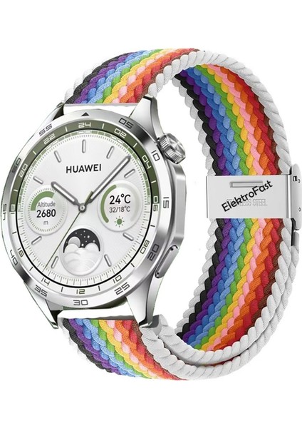 Huawei Watch Gt4 46 mm Modeline Uyumlu - Likralı KUMAŞ KORDON -22MM - Kordon