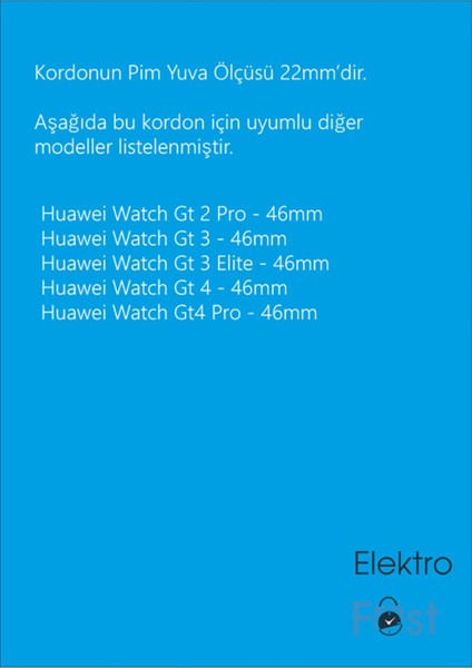 Huawei Watch Gt4 46 mm Modeline Uyumlu - Likralı KUMAŞ KORDON -22MM - Kordon modelleri