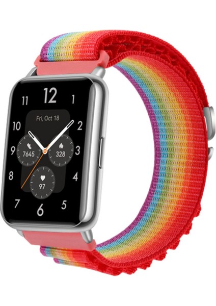 Huawei Watch Fit 2 Modeline Uyumlu Kumaş Alpine Loop Kordon Yeni Seri - Kordon