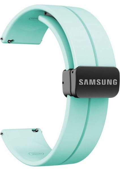 Samsung Galaxy Watch 4/5/5pro 40/42/44/46MM Uyumlu Magnet Tokalı Silikon - Dayanıklı ve Şık Silikon Kordon