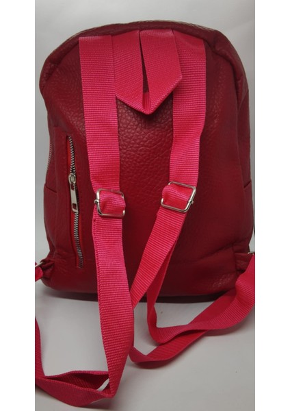 Fermuar Detaylı Yumuşak Deri Kadın Sırt Çantası modelleri