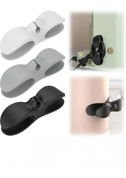 3 Adet Yapışkanlı Kablo Sabitleyici Düzenleyici Çok Amaçlı Kablo Tutucu Kablo Toplayıcı fiyatları