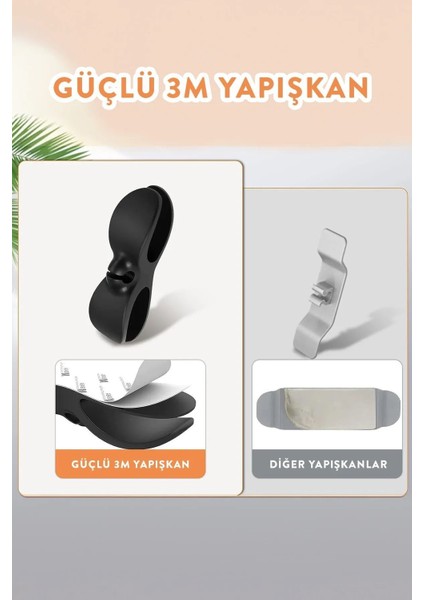 3 Adet Yapışkanlı Kablo Sabitleyici Düzenleyici Çok Amaçlı Kablo Tutucu Kablo Toplayıcı modelleri