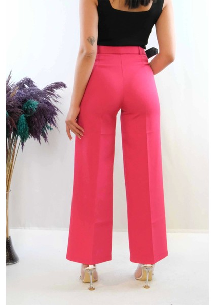 Modlive- Kemerli Pantolon Pembe