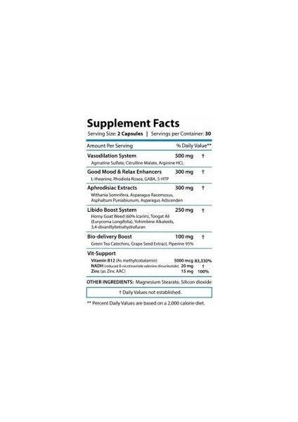 Revange Test Erection Agmatine Sulfate Gaba Asparagus Tongkat Yohımbine Nad 60 Caps fiyatları