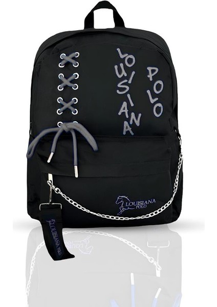 Laptop Bölmeli Okul Çantası Siyah Füme 1141