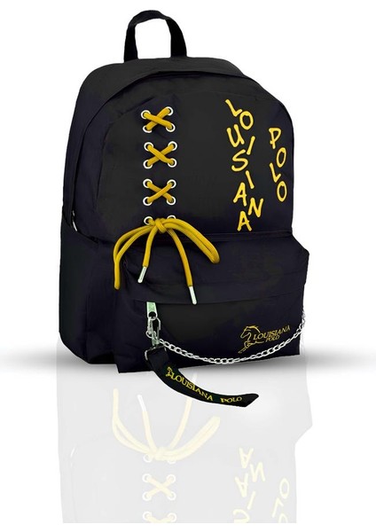 Laptop Bölmeli Okul Çantası Siyah Sarı 1141 fiyatları