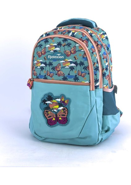 Relxion Ilkokul Çantası Beslenmeli Kelebekli Yeşil 1350 modelleri