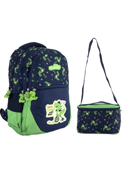 Relxion Ilkokul Çantası Beslenmeli Dinazor Yeşil 1350
