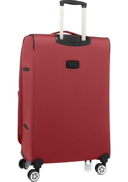 2'li Valiz Seti Büyük ve Orta Boy Lüx Kumaş Valiz Bordo 2082 modelleri