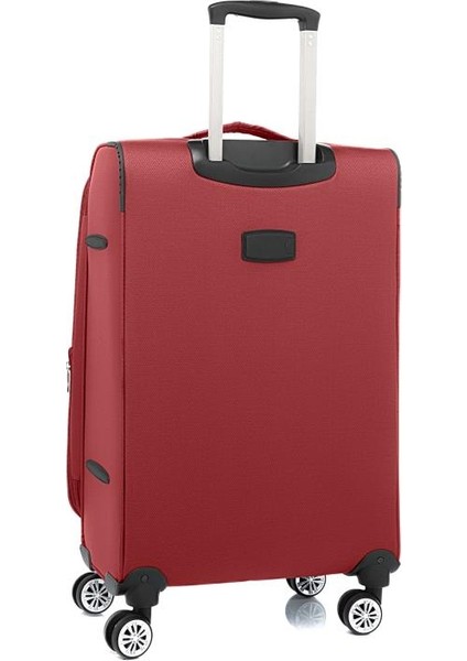 2'li Valiz Seti Büyük ve Orta Boy Lüx Kumaş Valiz Bordo 2082 indirimleri