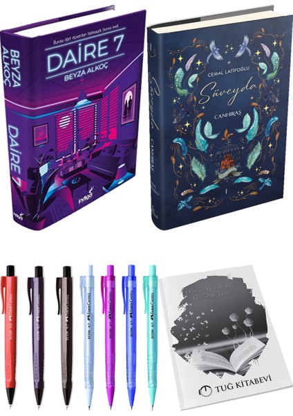 Süveyda 1 Canhıraş Ciltli Cemal Latifoğlu ve Daire 7 Ciltli Beyza Alkoç 2li Set