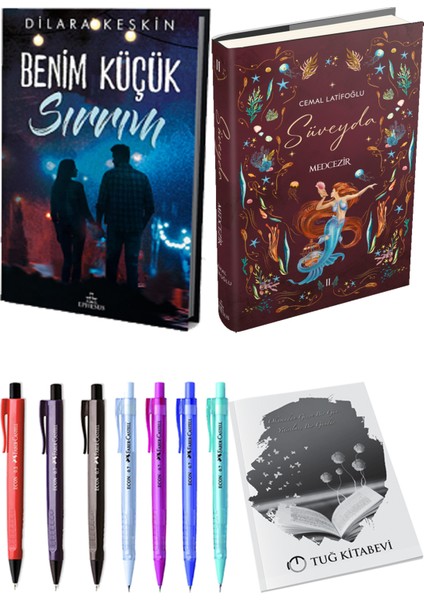 Süveyda 2 Medcezir Ciltli Cemal Latifoğlu ve Ephesus Benim Küçük Sırrım 1 Ciltli Dilara Keskin 2li Set