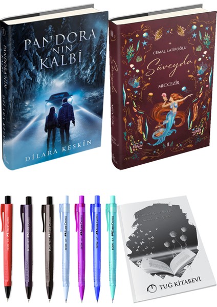 Süveyda 2 Medcezir Ciltli Cemal Latifoğlu ve Ephesus Pandora'nın Kalbi 1 Ciltli Dilara Keskin 2li Set
