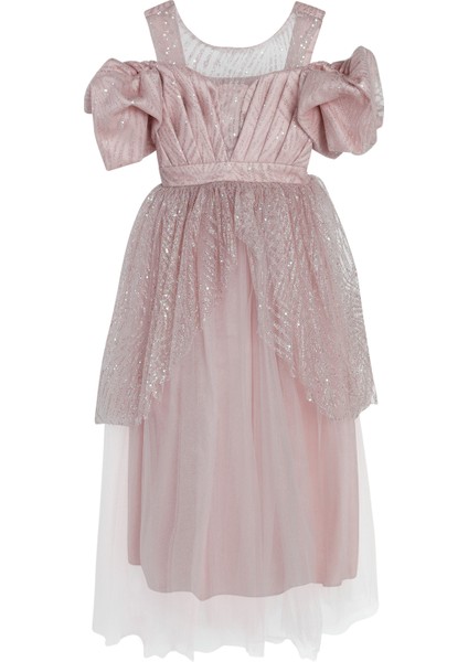 Kız Çocuk Abiye 6-14 Yaş Lila