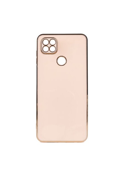 Redmi 9c Parlak Yapılı ve Kenarları Altın Görünümlü Şık Bark Premium Silikon Kılıf