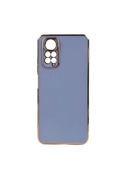 Redmi Note 12 4g Parlak Yapılı ve Kenarları Altın Görünümlü Şık Bark Premium Silikon Kılıf