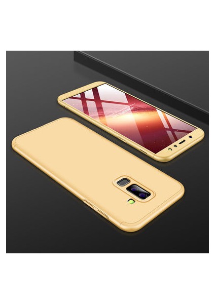 Samsung Galaxy A6 Plus 2018 3 Parçalı Tam Koruma Şık Astrea Premium Sert Kılıf