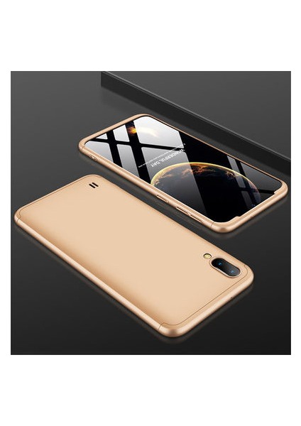 Samsung Galaxy M10 3 Parçalı Tam Koruma Şık Astrea Premium Sert Kılıf