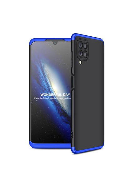 Samsung Galaxy M22 3 Parçalı Tam Koruma Şık Astrea Premium Sert Kılıf