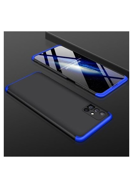 Samsung Galaxy M51 3 Parçalı Tam Koruma Şık Astrea Premium Sert Kılıf