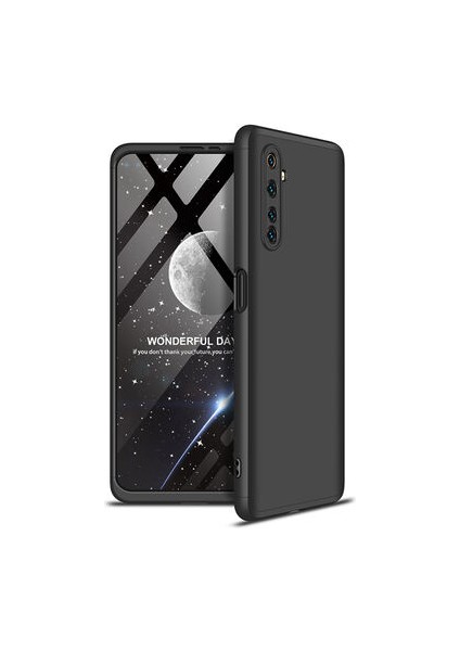 Realme 6 Kılıf 3 Parçalı Şık Patch Sert Silikon Kapak