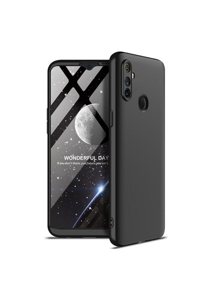 Realme C3 3 Parçalı Tam Koruma Şık Astrea Premium Sert Kılıf